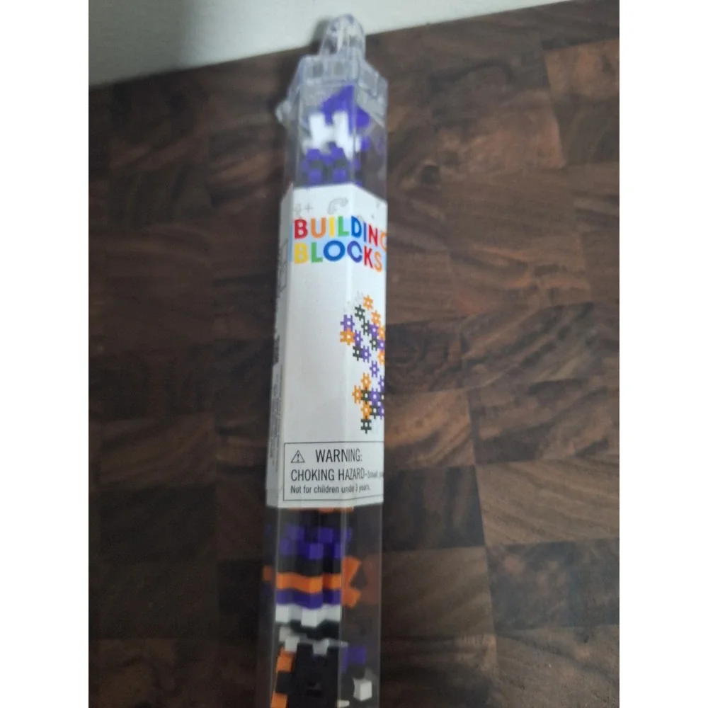 Mini Building Blocks Tube 72 Pc Halloween Colors Purple Orange Black White Set